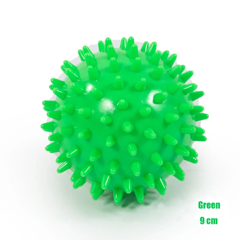 Durable PVC Spiked Massage Ball Trigger Point Sports Fitness Hands And Feet Plantar Pain Relief Fasciitis Relief 9cm Sports Ball