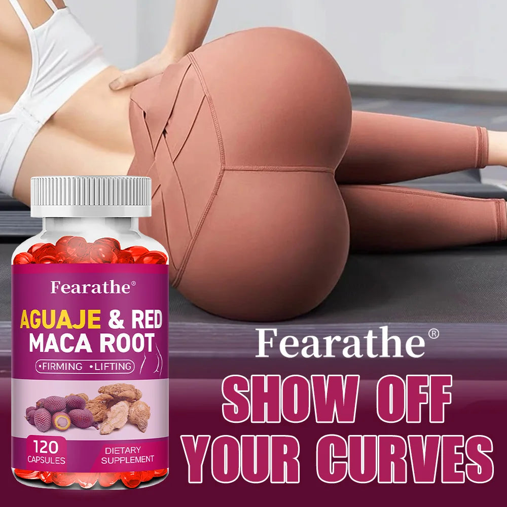 Organic Aguaje with Red Maca Root Extract Supports Full & Firming Buttocks and Immune Health 120 Capsules