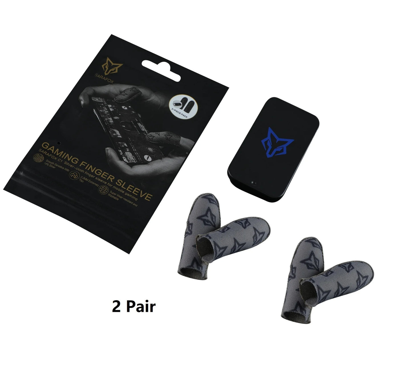 Sarafox C1 Sliver-cloth Sensitive thin washable Mobile Gaming Finger Sleeve Finger Gloves