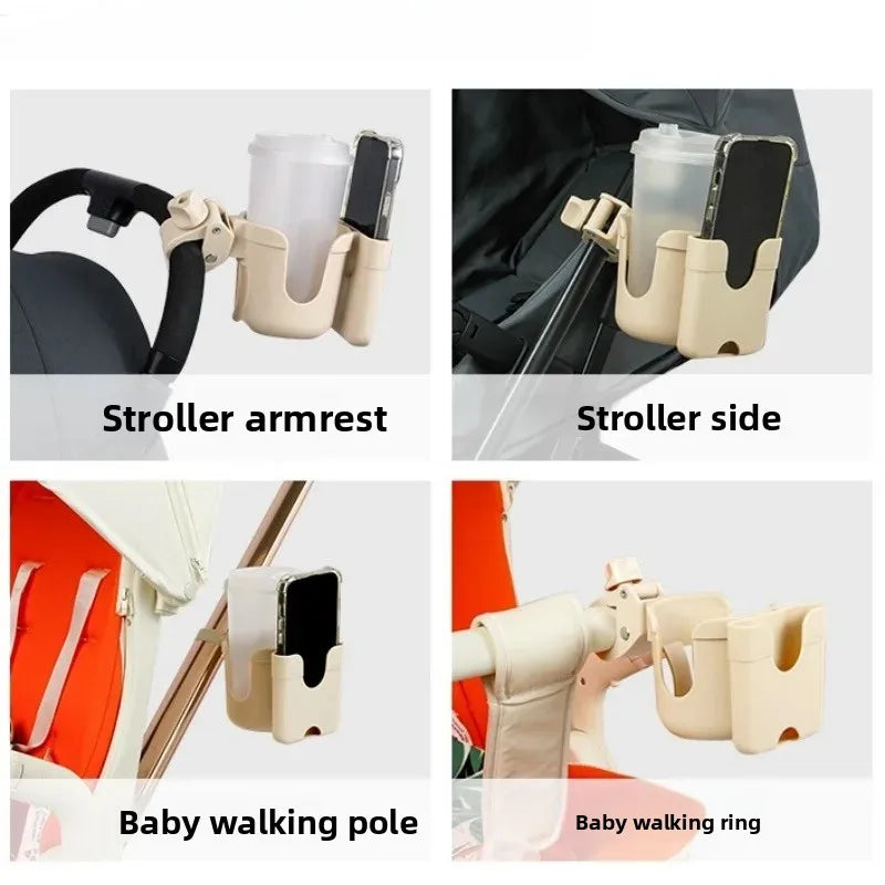 Anti-Slip Pram Cup Holders for Children's Stroller Mobile Phone & Bottle Accessories Universal Attachment Baby Travel Gear