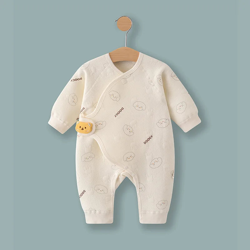 Spring and Autumn 0-6Months Baby Rompers Winter Newborn Girls Boys 100%Cotton Clothes of Long Seeve Infant Clothing Pajamas