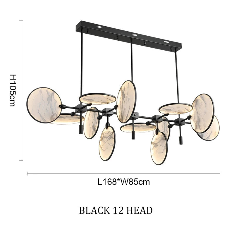 New classic metal Led Gold Black Iron Glass Chandelier,Home Decor lighting hanging Kitchen Bedroom Suspension Lustre pendant