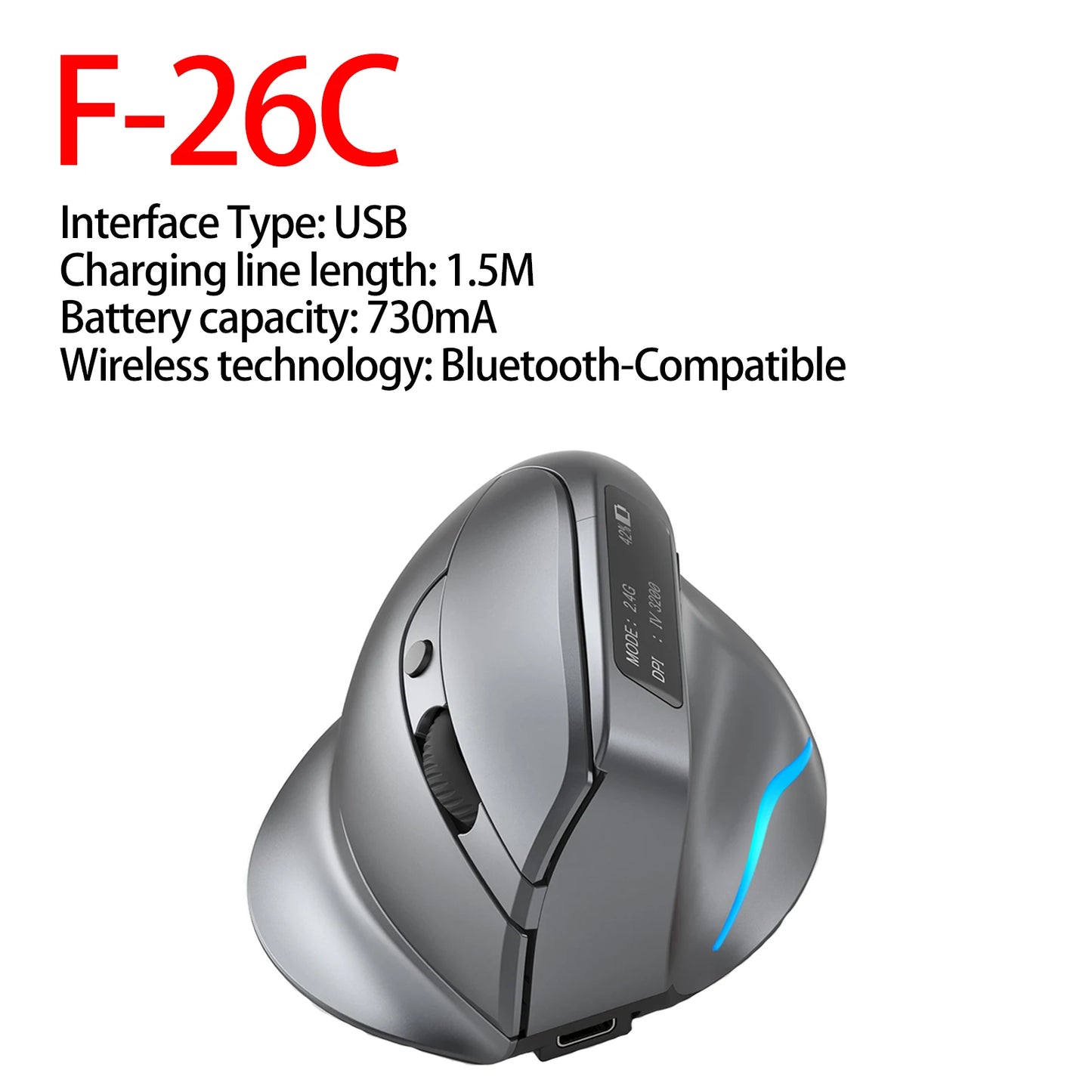 ZELOTES F-26C F35 F36 F17 Ergonomic Vertical Mouse 2.4G Wireless Gaming Mice USB Optical Mouse 3200DPI Gamer Mause For Laptop PC
