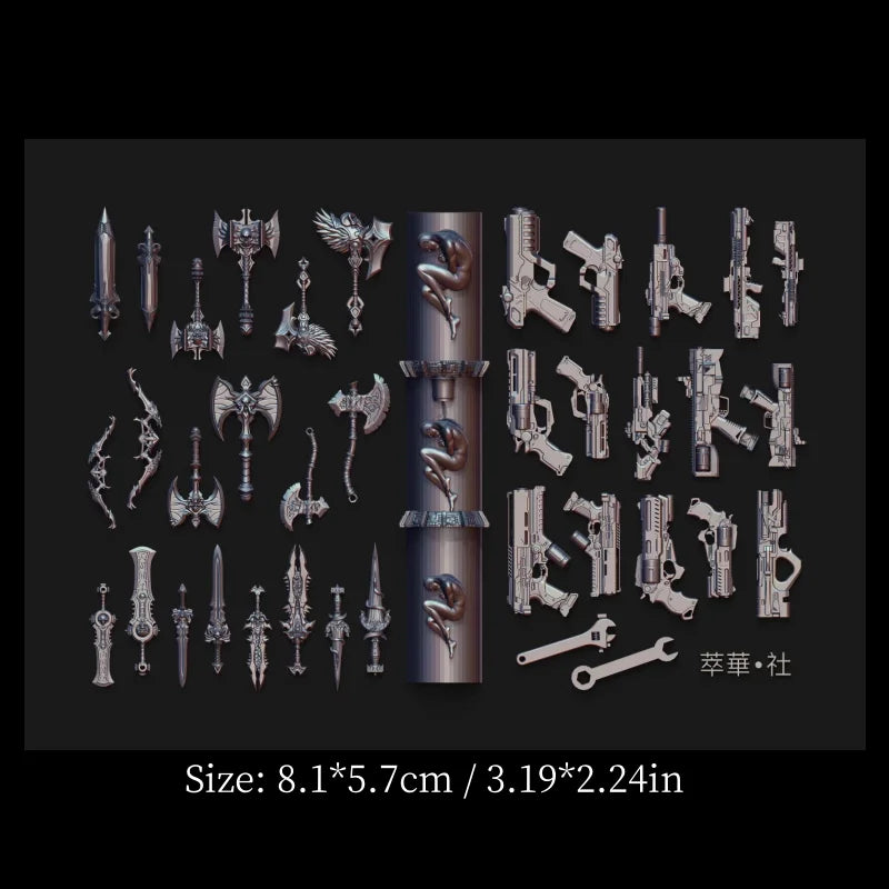 1 Pc Silicone Nail Mold Cyberpunk Little Doctor Toy Dark Snake Template Exquisite Three-Dimensional Decoration DIY Nail Mold