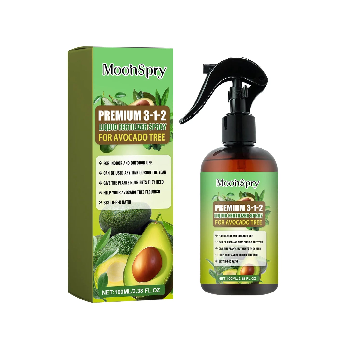 Avocado Tree Fertilizer Vital Health Food Nutrient Gardening Blend Fertilizer Leaf Growth Supplement Plant Liquid Organic Spray
