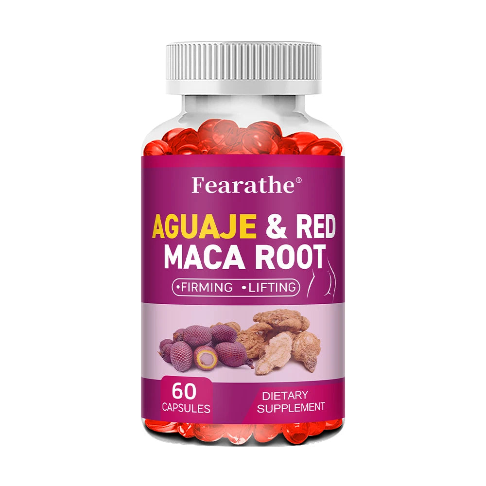 Organic Aguaje with Red Maca Root Extract Supports Full & Firming Buttocks and Immune Health 120 Capsules