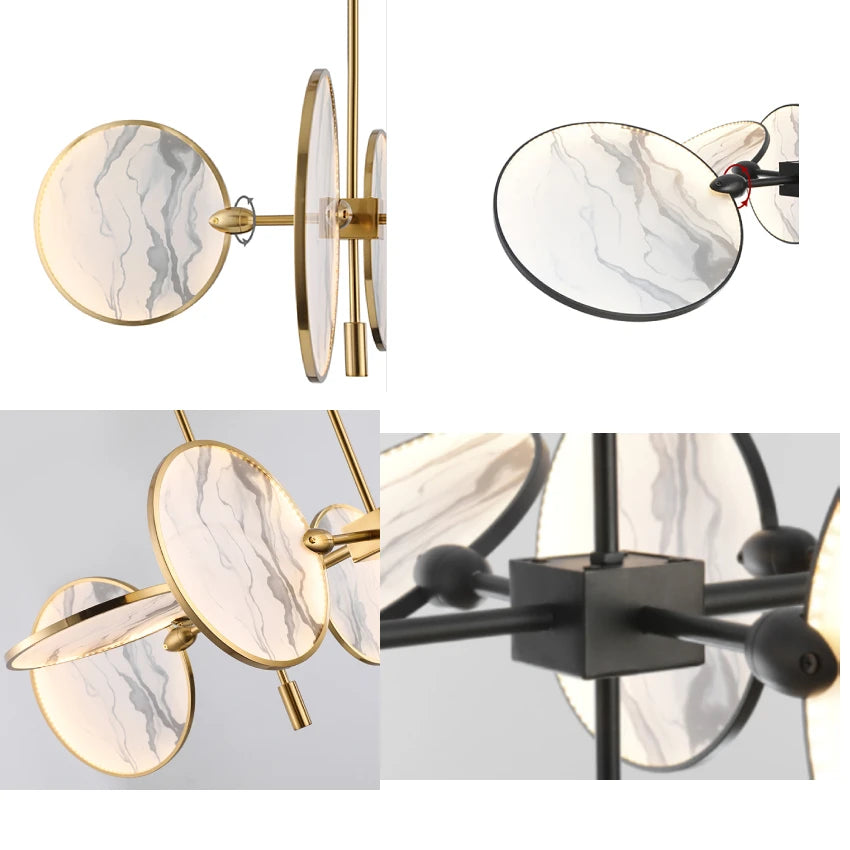 New classic metal Led Gold Black Iron Glass Chandelier,Home Decor lighting hanging Kitchen Bedroom Suspension Lustre pendant
