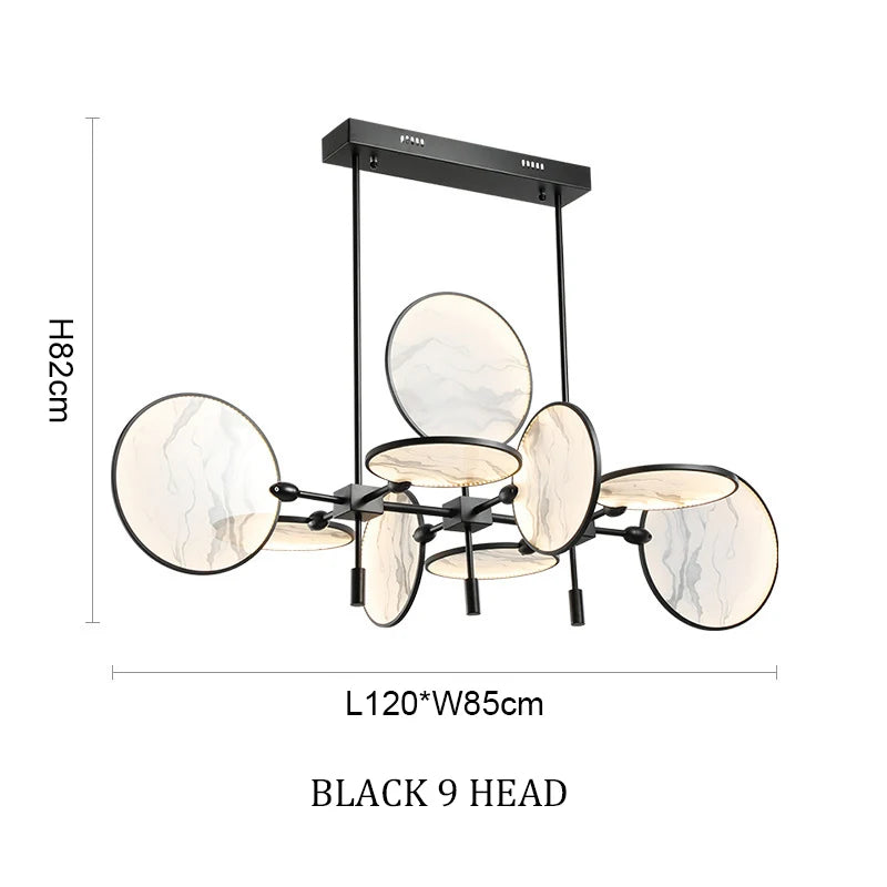 New classic metal Led Gold Black Iron Glass Chandelier,Home Decor lighting hanging Kitchen Bedroom Suspension Lustre pendant