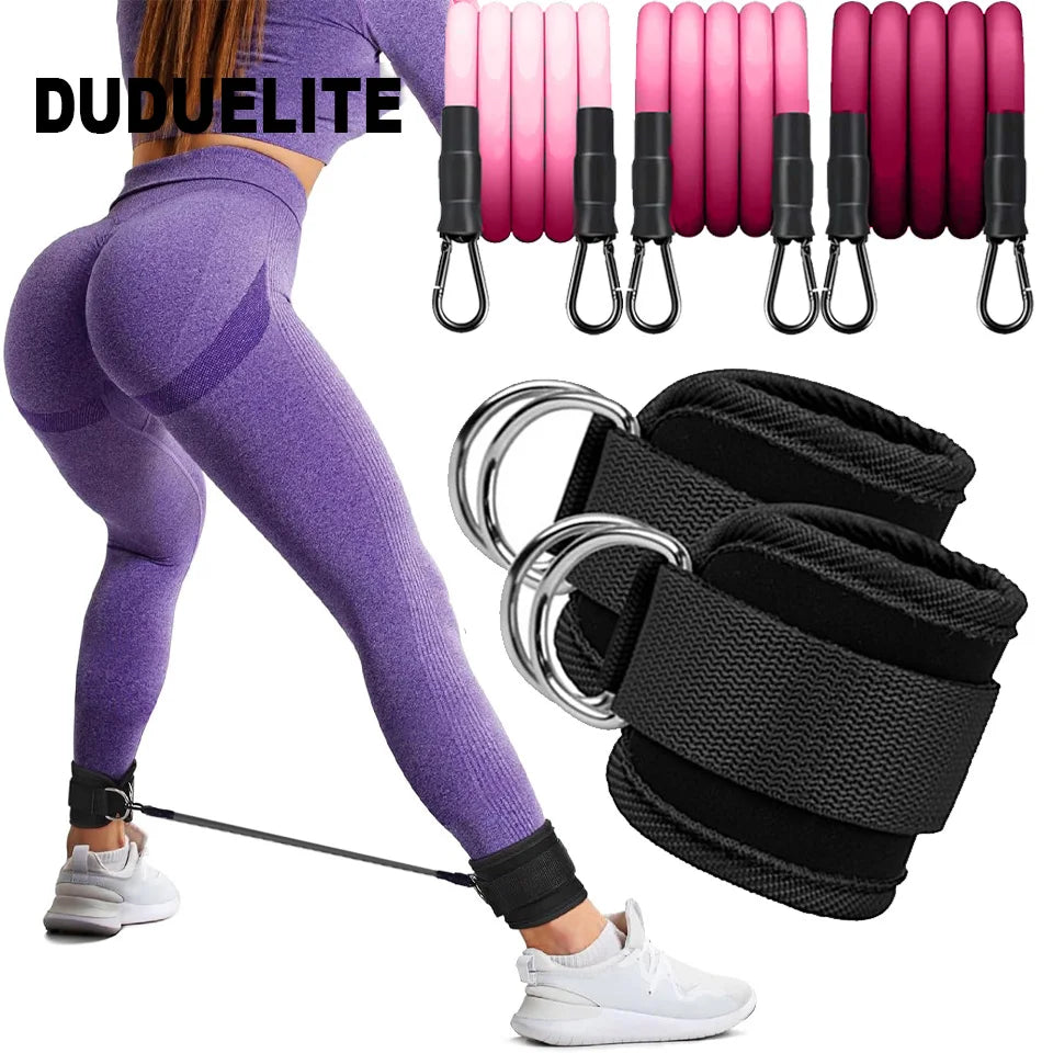 TPE Resistance Bands Ankle Straps Fitness Booty Band Squat Glute Workout Yoga Gym Equipment Guard Leg Strength Safety Extensions
