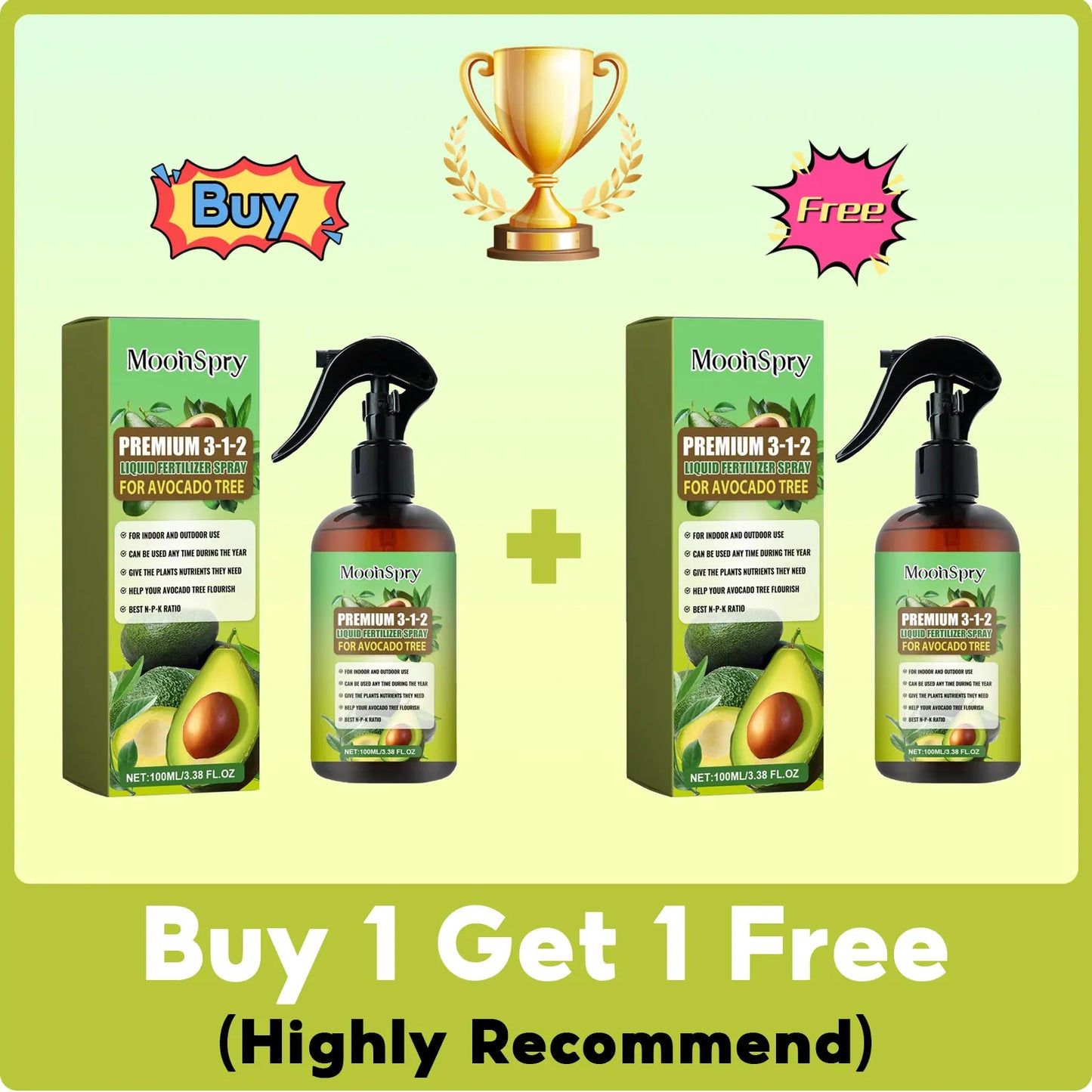 Avocado Tree Fertilizer Vital Health Food Nutrient Gardening Blend Fertilizer Leaf Growth Supplement Plant Liquid Organic Spray