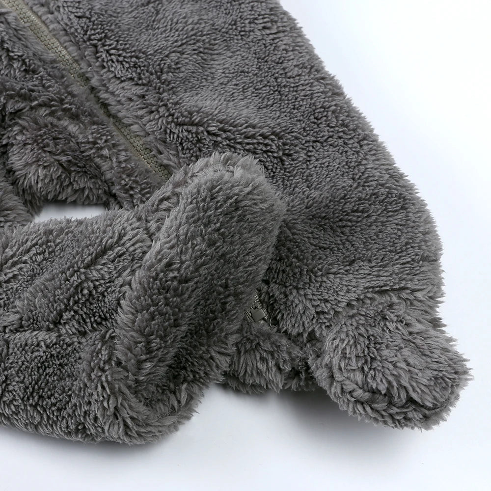Winter Essentials Fleece Baby Clothes Romper Kids Boys Girls Pajamas Hooded Toddler Bodysuit Infant Jumpsuit Newborn Onesies