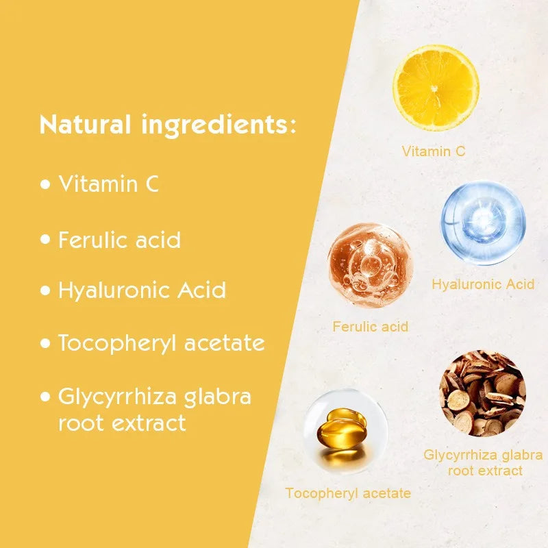 20% Vitamin C Ampoule Serum Set Moisturising Whitening Wrinkle Reducing Anti-Ageing Serum Face Beauty Skin Care