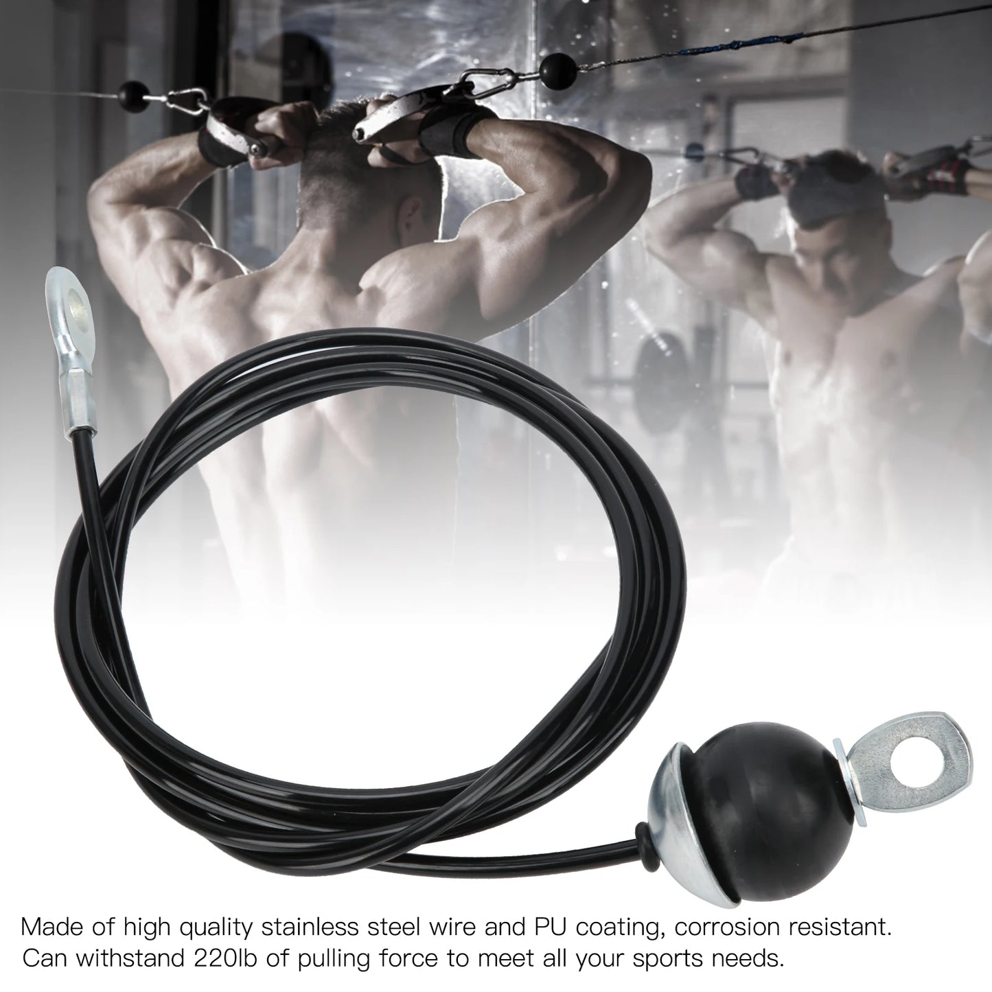 2/2.5 Gym Wire Rope Fitness Cable Pulley Machine System Heavy Duty Steel Rope For Home GymPulldown Lift Load Workout