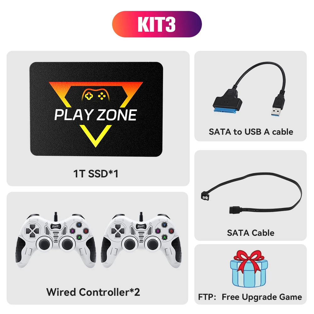 Retro Gaming SSD for Switch/PS5/Xbox/PS4/PS3/PS2/WIIU 80+Emulators Launchbox&Retrobat&Playnite 16191 Games Console for PC/Laptop