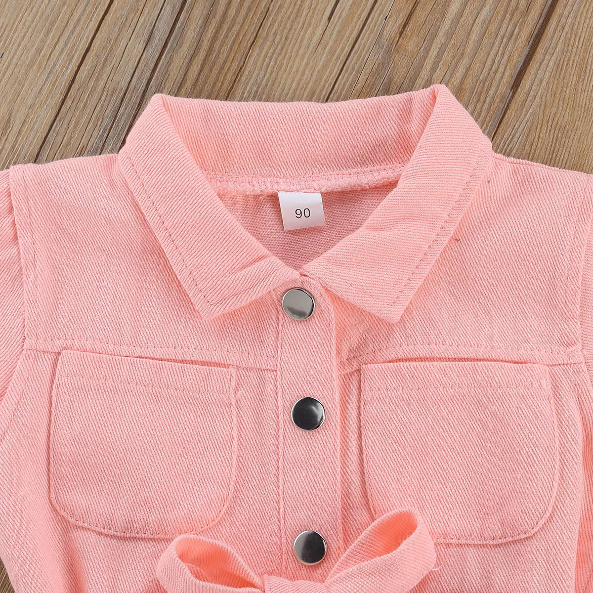 0-6Years Baby Girls Denim Jumpsuit Overalls 2024 Kids Clothes Toddler Short Sleeve Lapel Pocket Long Pant Romper Children Outfit