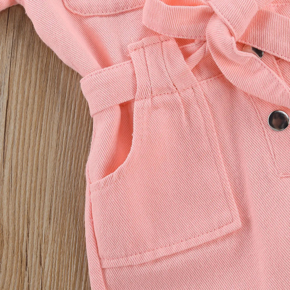 0-6Years Baby Girls Denim Jumpsuit Overalls 2024 Kids Clothes Toddler Short Sleeve Lapel Pocket Long Pant Romper Children Outfit