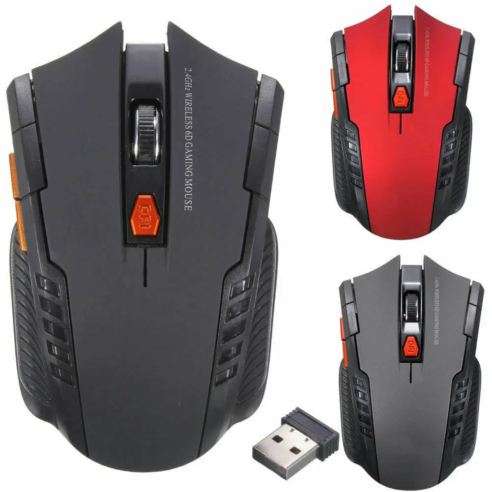 2.4Ghz Mini Wireless Optical Gaming Mouse & USB Receiver 2000 DPI for PC Laptop