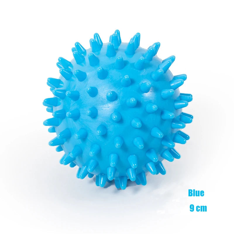 Durable PVC Spiked Massage Ball Trigger Point Sports Fitness Hands And Feet Plantar Pain Relief Fasciitis Relief 9cm Sports Ball