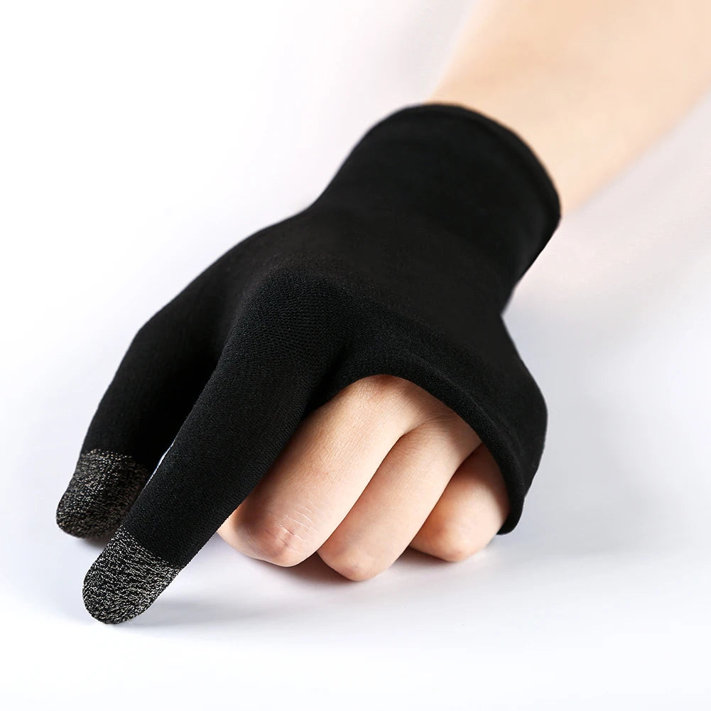 1 Pair Gaming Finger Sleeve Sweatproof Touch Screen Shoot Aim Finger Cot Fingertip Cover Thumb Gloves for PUBG Mobile Phone Game