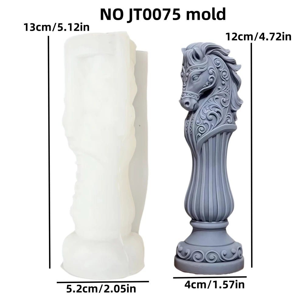 Horse statue shape Candle silicone mold Horse head sculpture Resin mold Horse head sculpture Concrete gypsum mould Craft molds