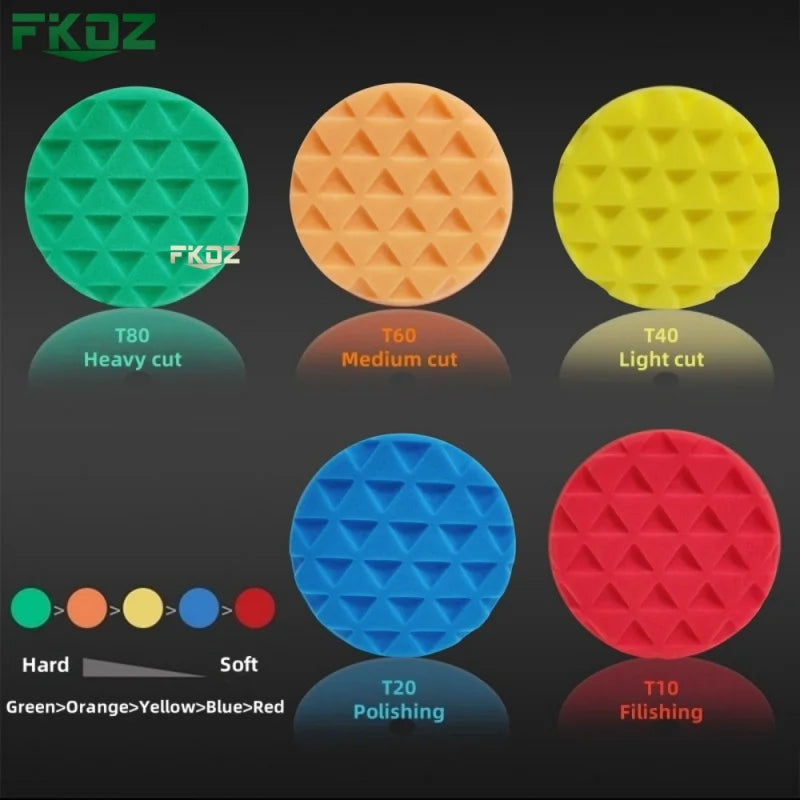 5/6 inch Triangle Car Polishing Pad Sponge Buffing Waxing Clean Polish Buffer Drill Wheel Polisher Removes Scratches Car Repair