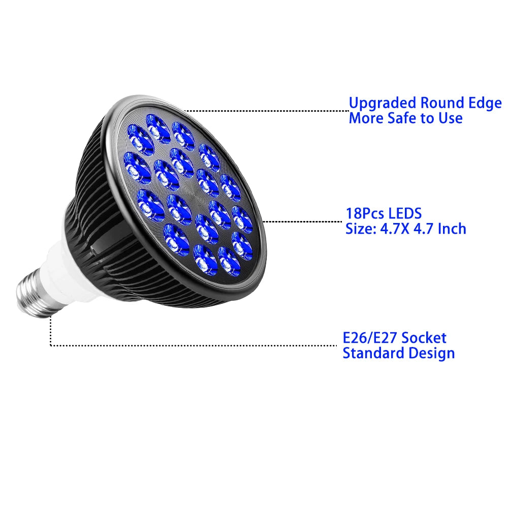 18 LEDs Blue Light Tanning Therapy Lamp 460nm for Face and Body Skin Care Acne Spots Removal Physiotherapy Device Beauty Lamp
