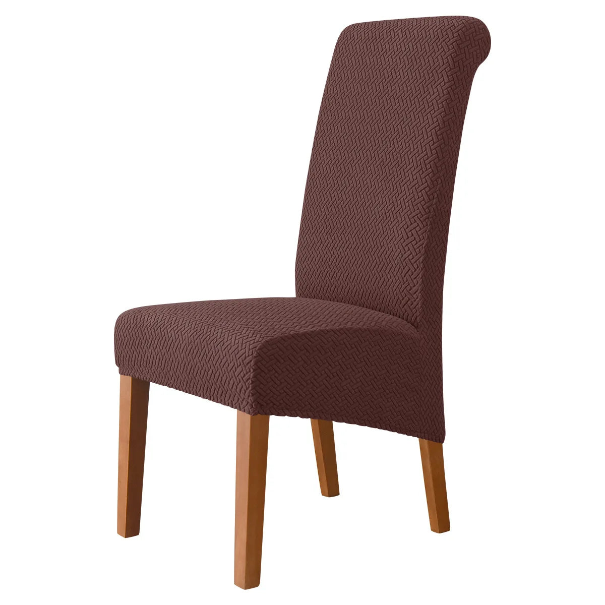 Jacquard Chair Cover Stretch XL Size Long Back Dining Chair Covers Seat Slipcovers For Wedding Dining Room Chairs For Kitchen