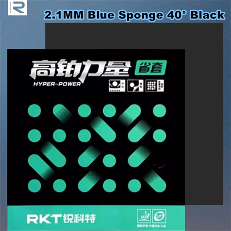 RKT Hyper-Power Table Tennis Rubber Sheet 2.1mm Pre-boosted Sponge Ping Pong Rubber for Provincial Team, Spoken by Chenqi