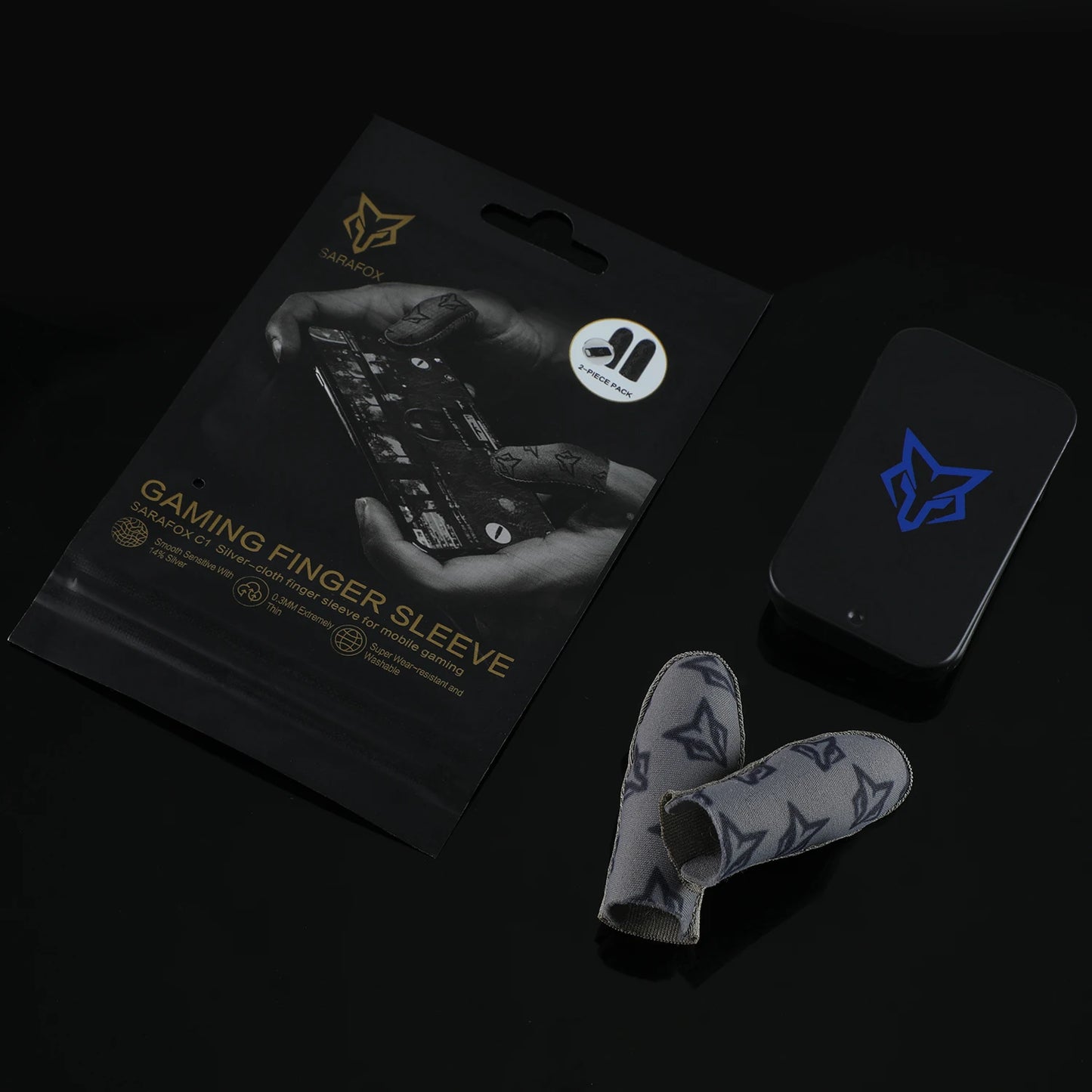 Sarafox C1 Sliver-cloth Sensitive thin washable Mobile Gaming Finger Sleeve Finger Gloves