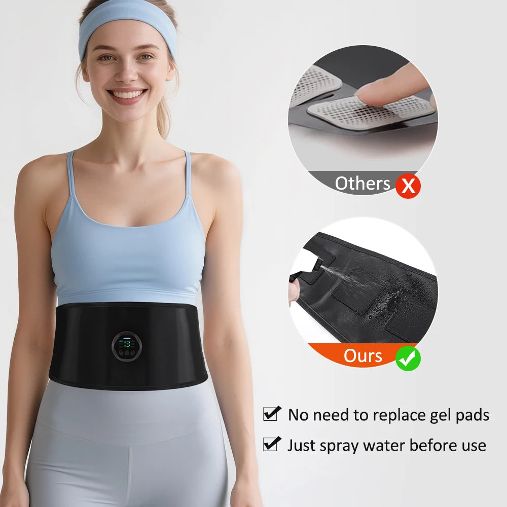 EMS Muscle Stimulator Abdominal Toning Belts Abs Muscle Toner Full Body Shaping Home Gym Fitness Training Waist Massager