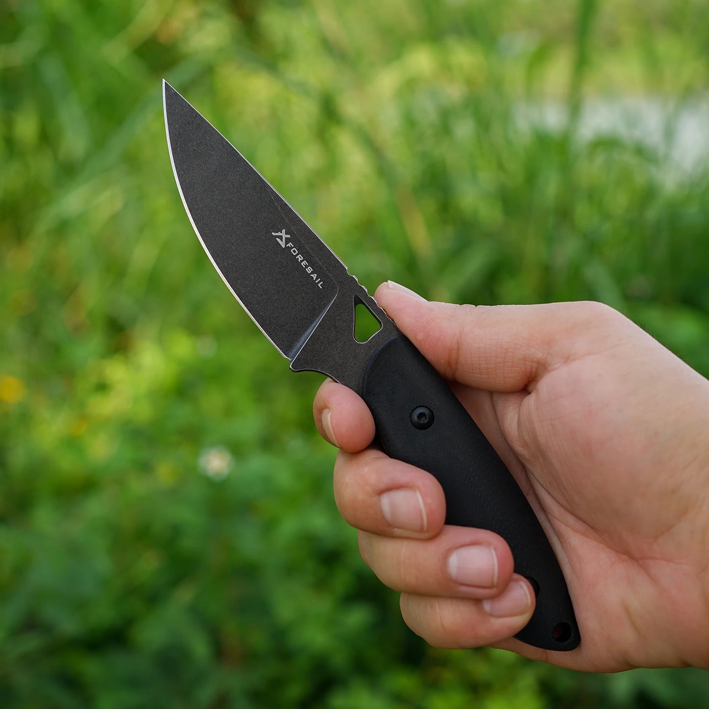 FORESAIL Fixed Blade Knife,DC53 Steel Blade and G10 Handle,with Kydex Sheath,Fixed EDC Tactical Knife, Outdoor Camping Knives