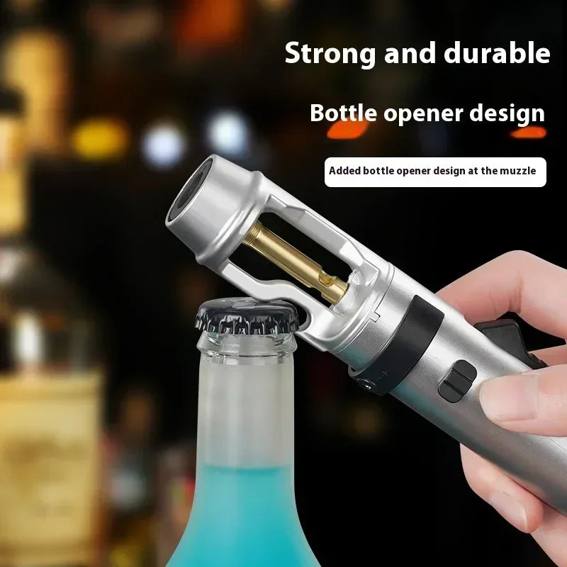 Gas Lighter Powerful Metal Windproof Kitchen Cooking Torch Flame Jet Barbecue Smoking Accessories Cigar Lighters Men's Gift