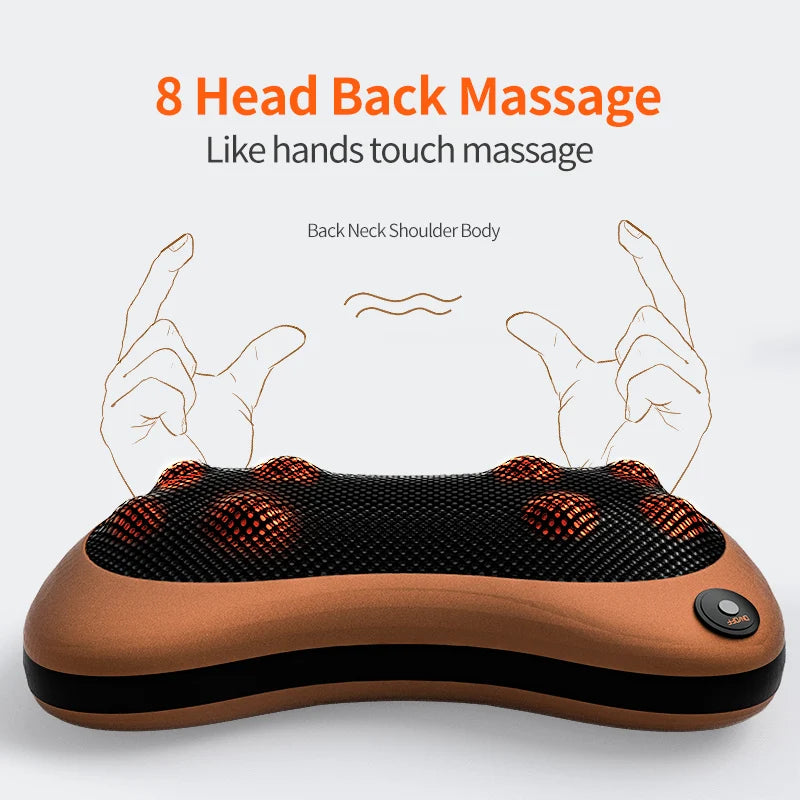 Massage Pillow with Heat Back Massager for Pain Relief Deep Tissue Gifts for Men Women for Whole Body Muscle Relax