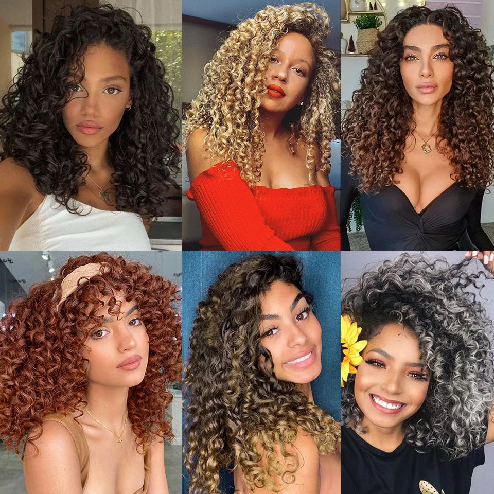 1-6 Packs GoGo Curl Crochet Hair 14 Inch Short Curly Crochet Hair For Women Kids Water Wave Beach Curl Deep Twist Crochet Braids