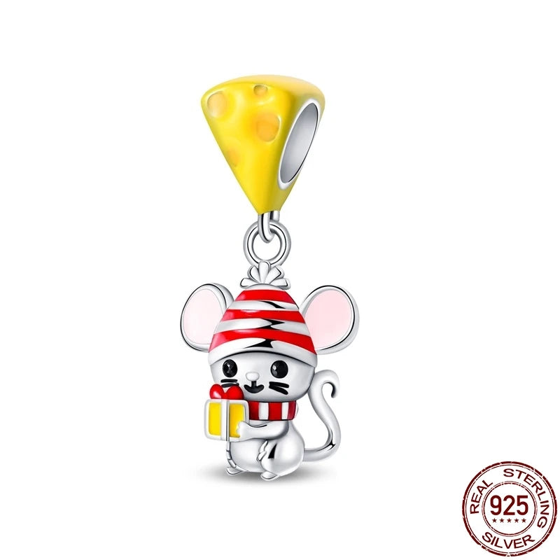 925 Sterling Silver Luminous Series Goodnight Bear Pendant Fit Original Pan Bracelet For Women Birthday Fine Jewelry Gift