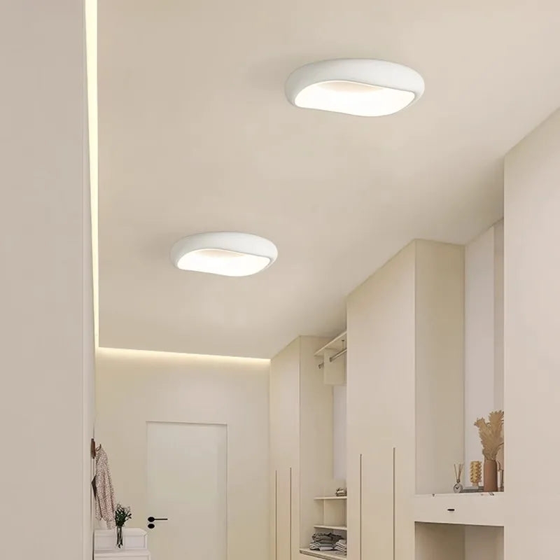 Modern Bedroom Ceiling Light Home Decorate Nordic Creative Balcony Corridor Lamps Living Room Cream Style LED Lighting Fixtures