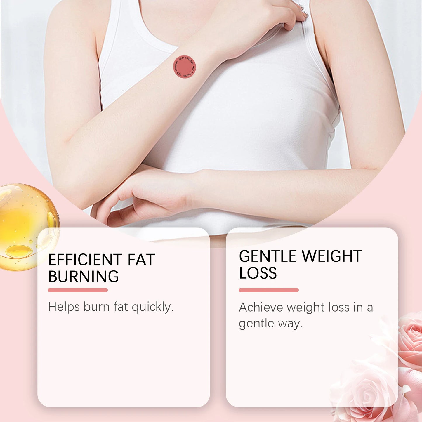 30pieces Weight Loss GLP-1 Patches Body Shaping Belly Fat Burning Improve Stomach Control Weigh Management Slimming Stickers