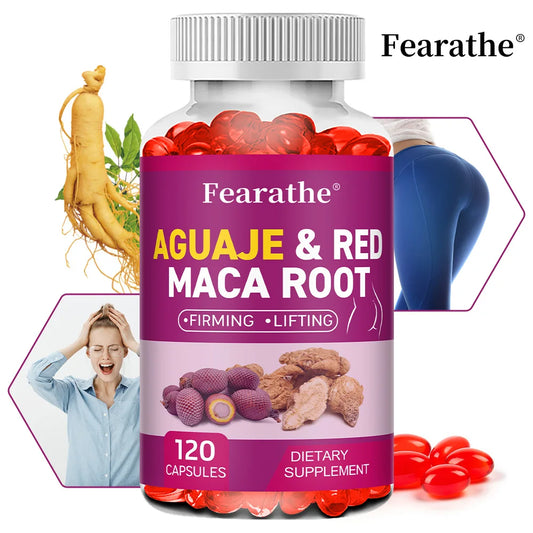 Organic Aguaje with Red Maca Root Extract Supports Full & Firming Buttocks and Immune Health 120 Capsules