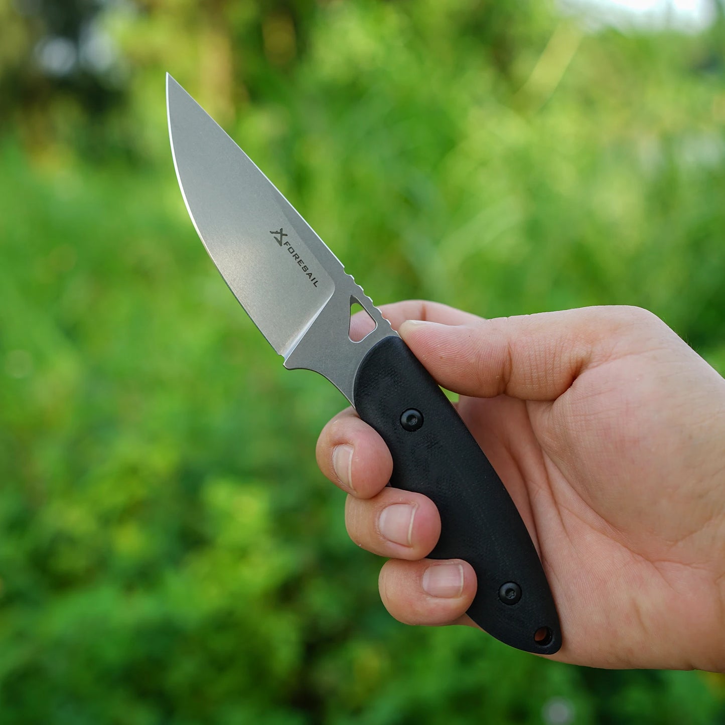 FORESAIL Fixed Blade Knife,DC53 Steel Blade and G10 Handle,with Kydex Sheath,Fixed EDC Tactical Knife, Outdoor Camping Knives