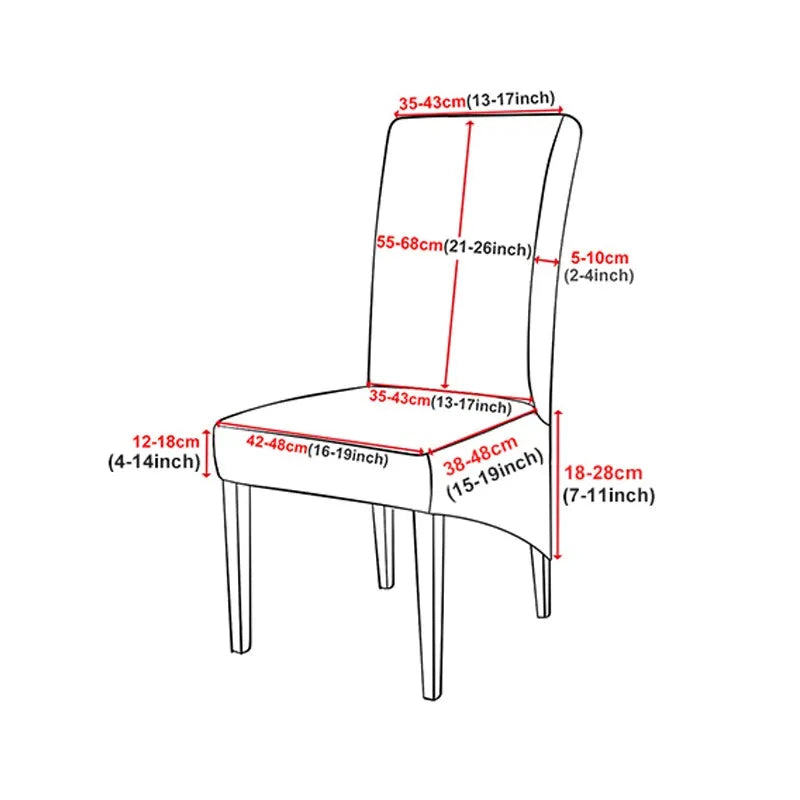 Jacquard Chair Cover Stretch XL Size Long Back Dining Chair Covers Seat Slipcovers For Wedding Dining Room Chairs For Kitchen