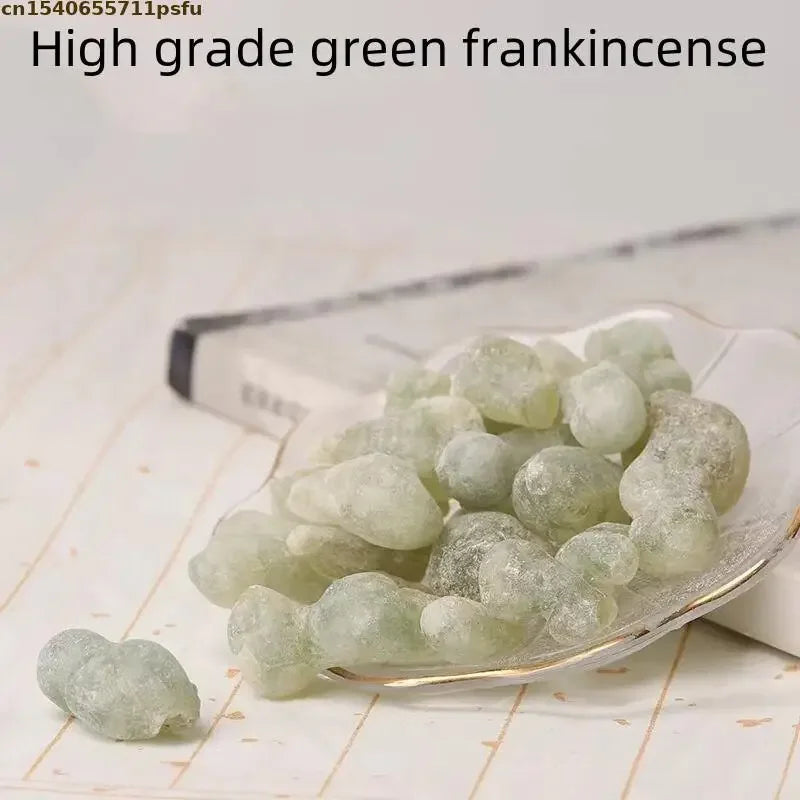 Premium Oman Hojari Frankincense Royal Natural Green Frankincense Burning Well Resin Incense Meditation Home Fragrance