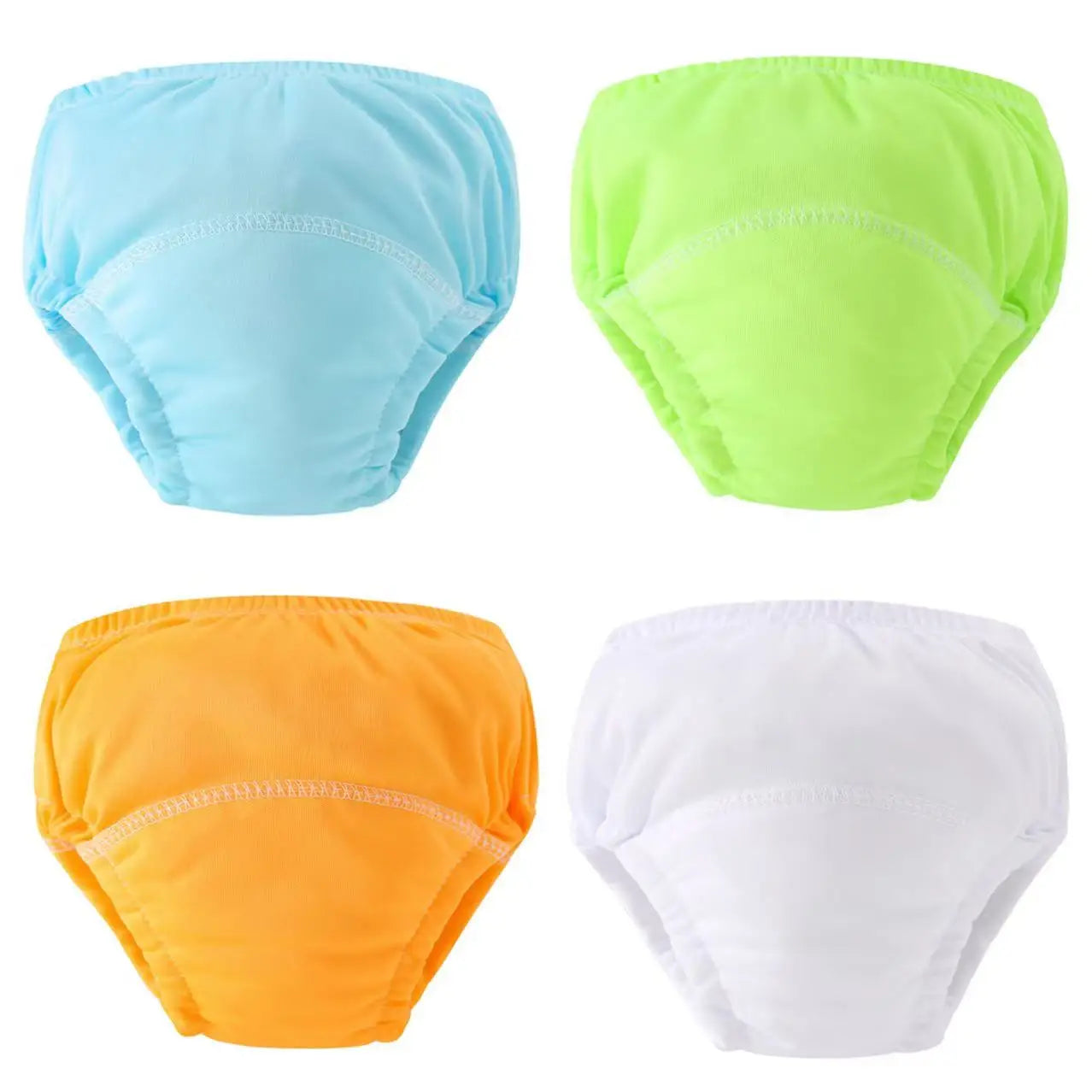 4PCS Baby Training Pants Toddler Girl Cartoon Polyester Cotton Underwear Cloth Panties Reusable Waterproof Potty Learning Diaper