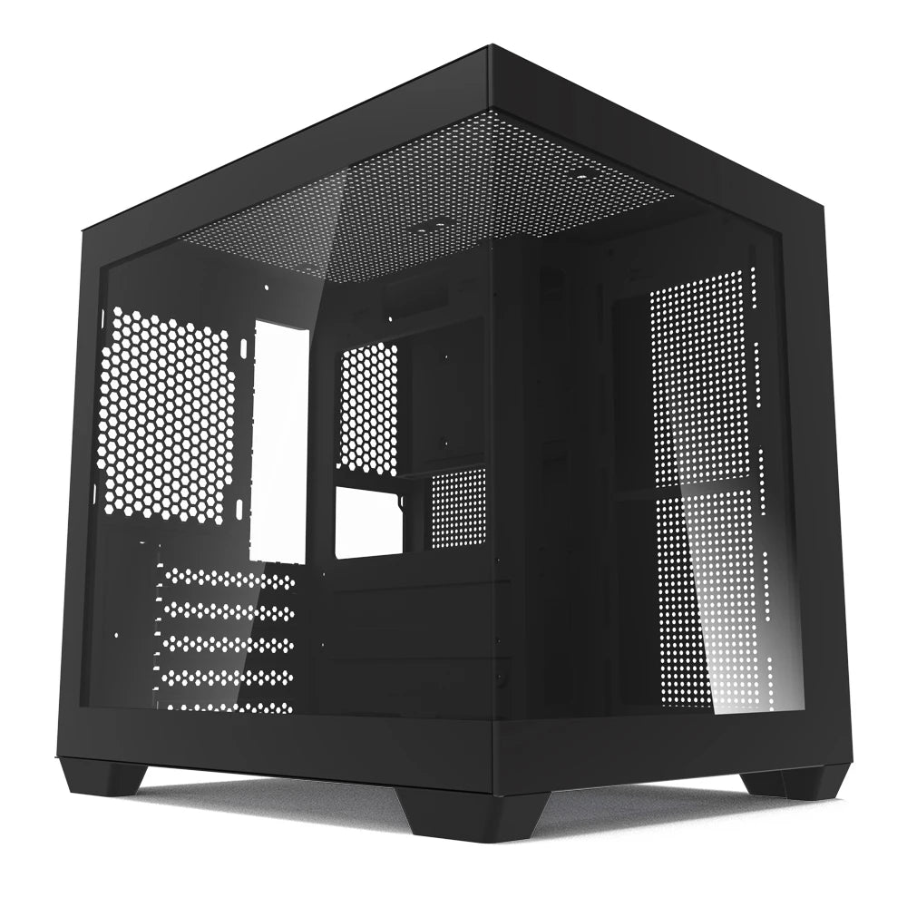 Aigo 275P PC Case Sea View Room Gaming Computer Desktop M-ATX ITX Motherboard  Double-Sided Tempered Glass PC Gamer Cabinet