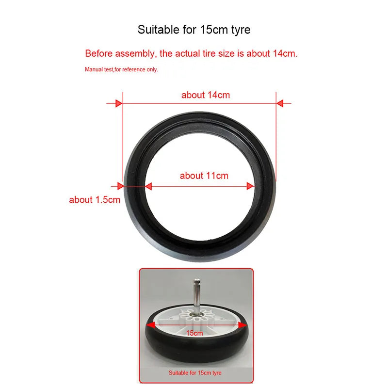 Stroller Wheel Tire 13.5/15/15~17/18~20/23.5CM For Yoya Yoyaplus Or Stokke Xplory V3 V4 Baby Buggy Wheel Accessories