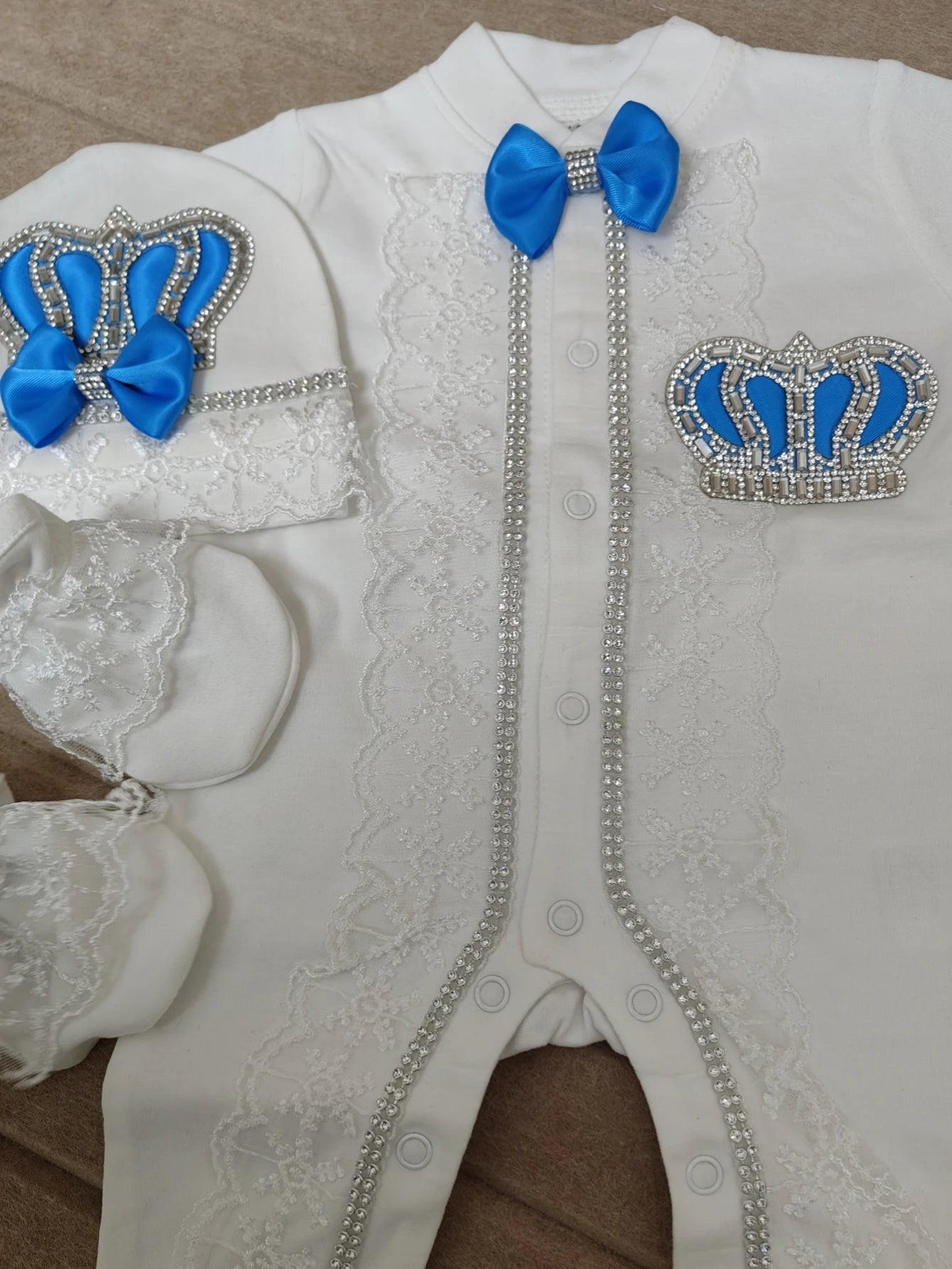 Name Personalized Layette Newborn 4pcs Crown Jewelry Welcome Home Romper Baby Clothes Baby Girl Boy Toddler's Cotton Outfits
