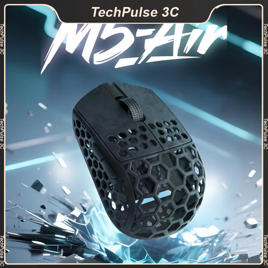 Darmoshark M5Air Forged Carbon Fiber Gaming Mouse Wireless 8K Macro Mouse 30KDPI Finger Grip Small Hand Mice 30g Lightweight