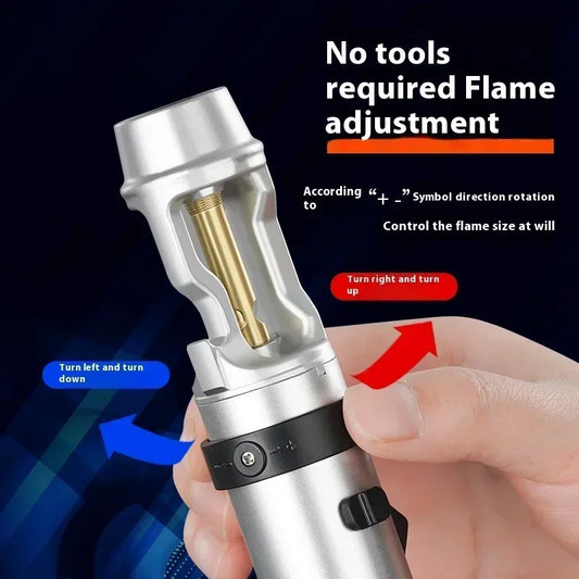 Gas Lighter Powerful Metal Windproof Kitchen Cooking Torch Flame Jet Barbecue Smoking Accessories Cigar Lighters Men's Gift