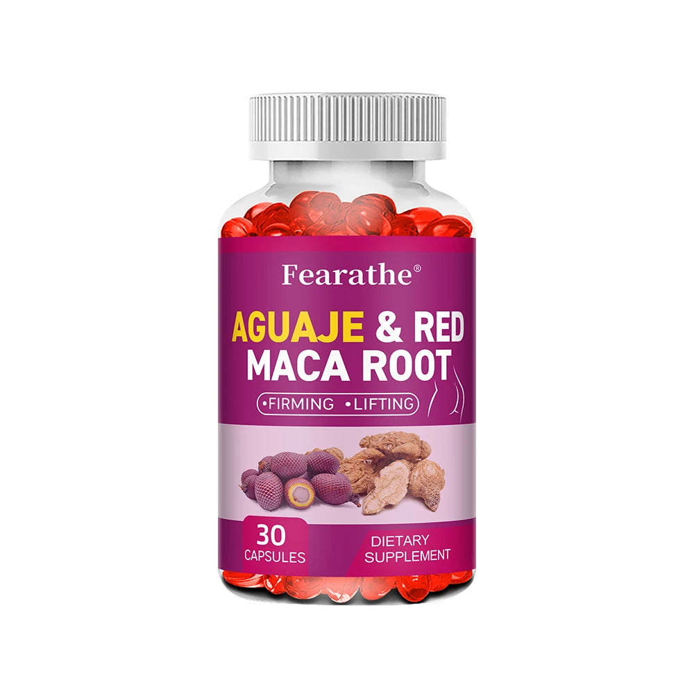 Organic Aguaje with Red Maca Root Extract Supports Full & Firming Buttocks and Immune Health 120 Capsules