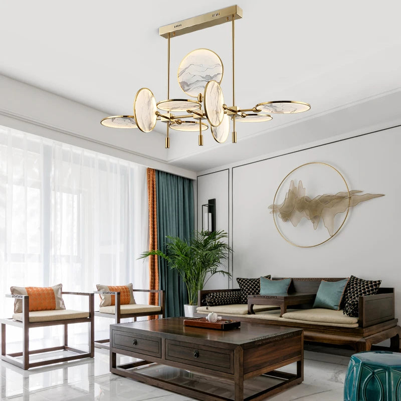 New classic metal Led Gold Black Iron Glass Chandelier,Home Decor lighting hanging Kitchen Bedroom Suspension Lustre  pendant
