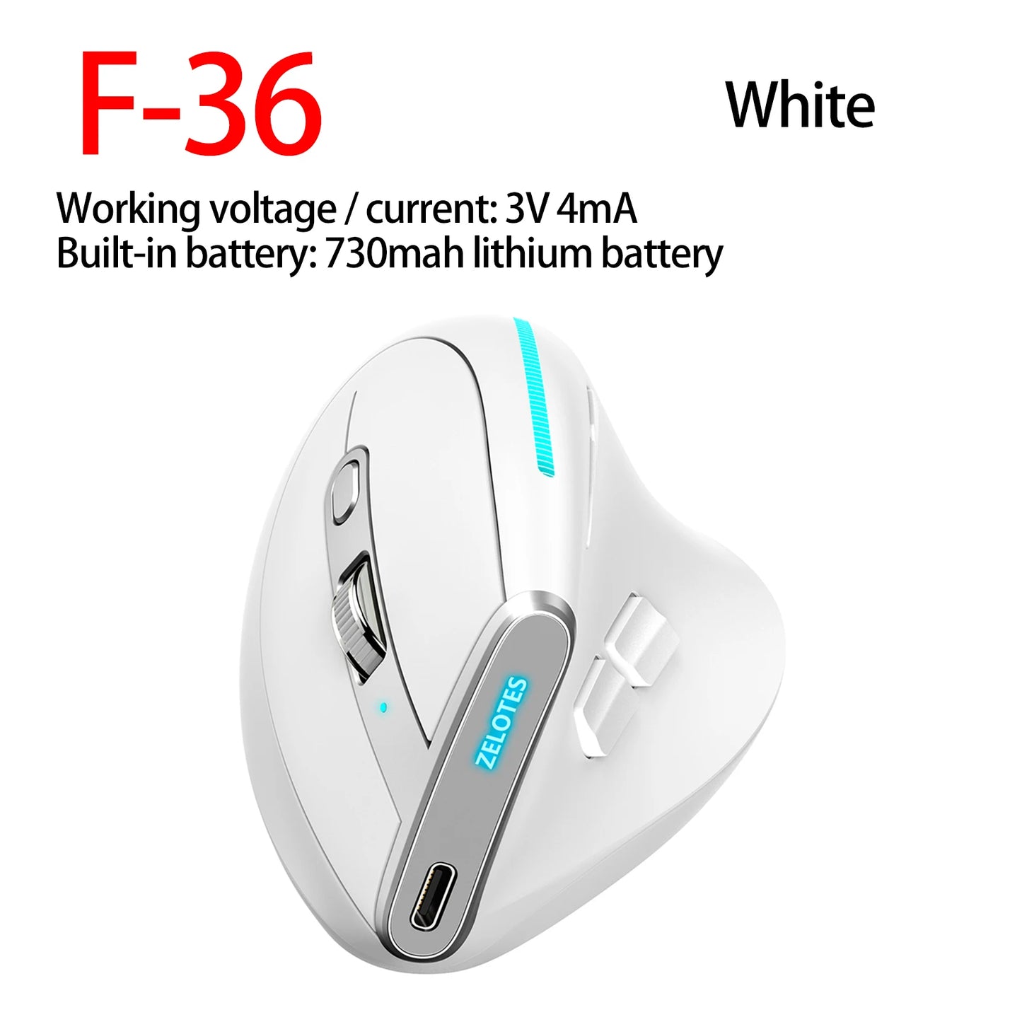 ZELOTES F-26C F35 F36 F17 Ergonomic Vertical Mouse 2.4G Wireless Gaming Mice USB Optical Mouse 3200DPI Gamer Mause For Laptop PC